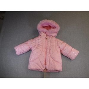 London Fog Girls Toddler puffer jacket with detachable hood size 12 months